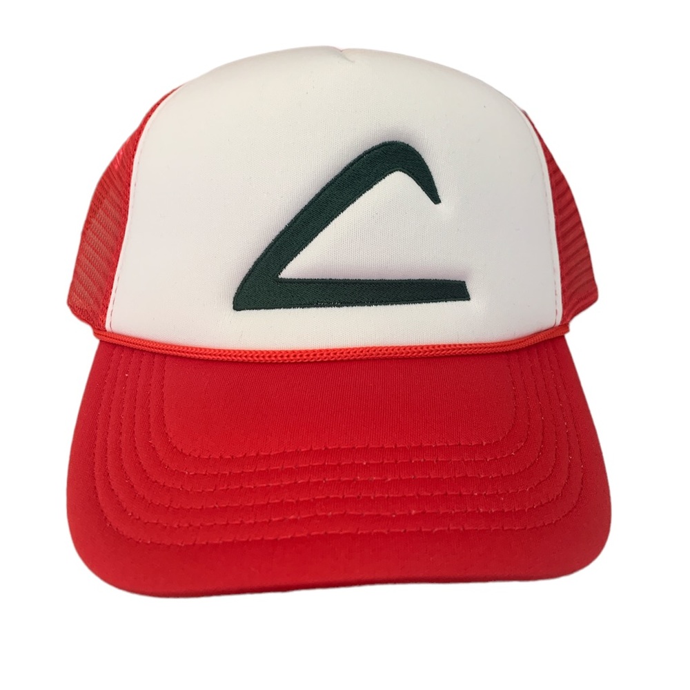 Pokémon Ash Ketchum Halloween Red and White Mesh Trucker Cap - Adult Size